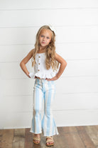 Oopsie Daisy | Stripe Flare Denim Jeans | Model | Vagabond | Apparel | Boutique
