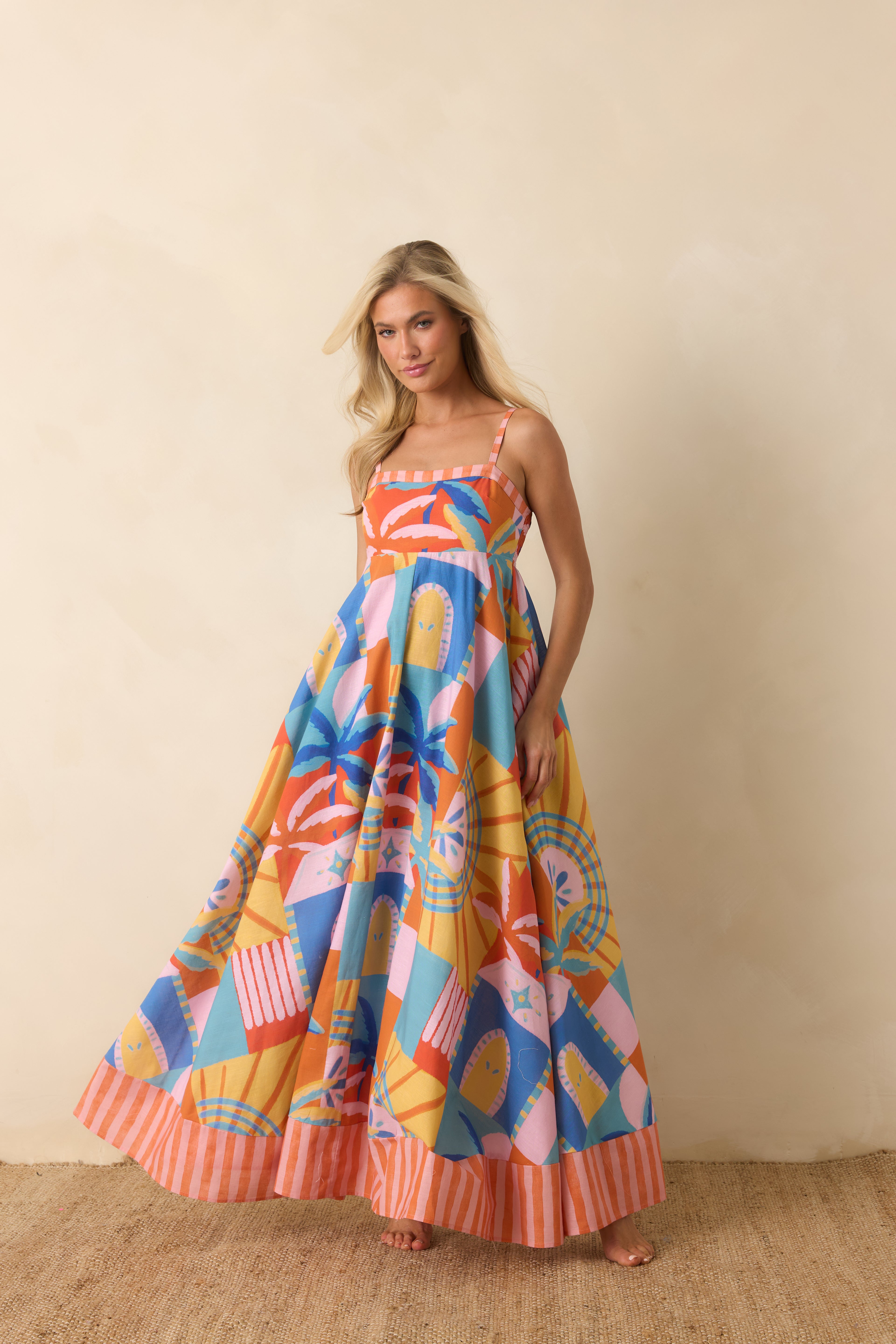 knee length dresses for ladies Vibrant Maxi Dress main image 0