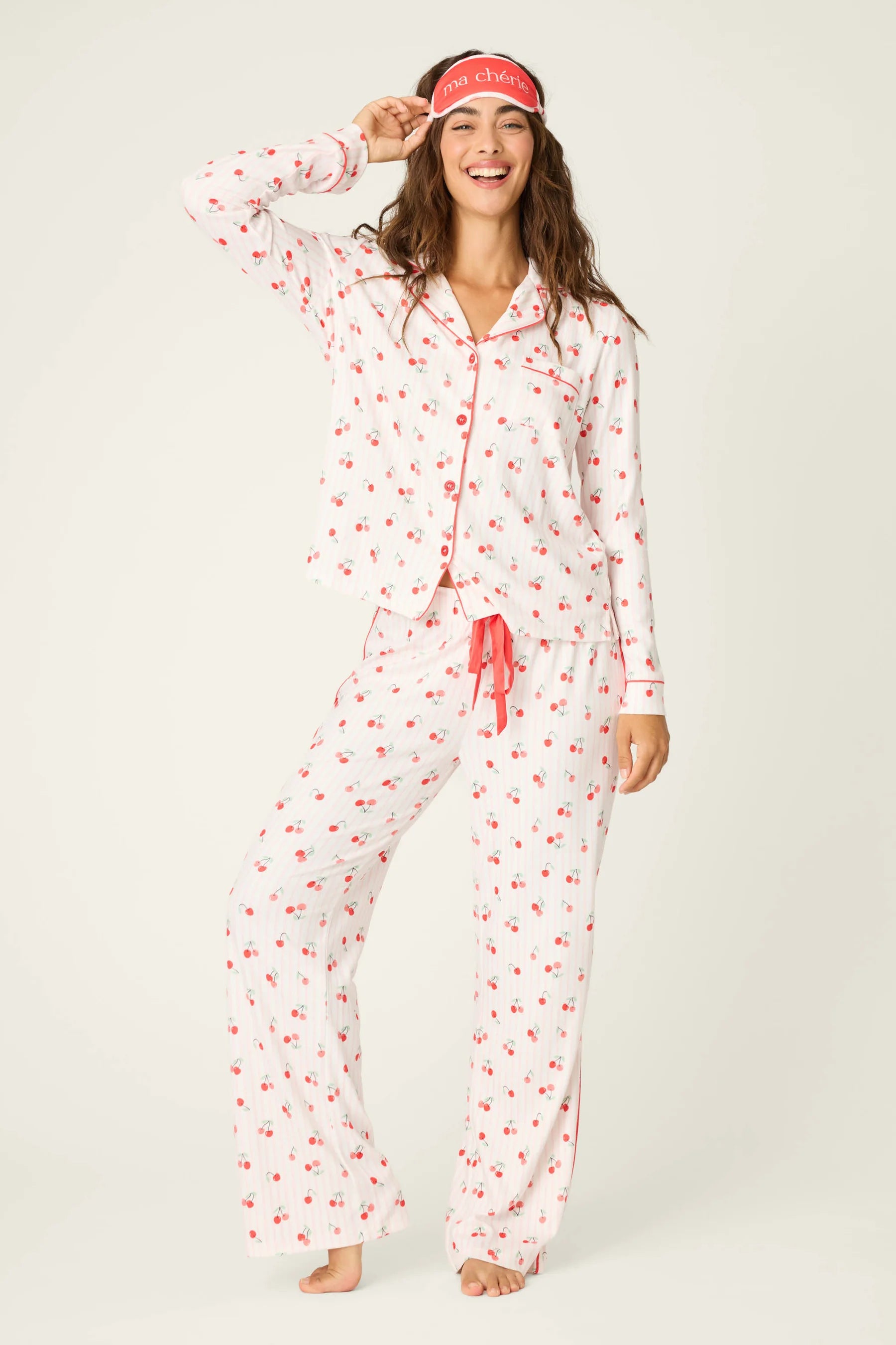 PJ Salvage | Valentine's Day Cherry Print 3-Piece PJ Set | Vagabond | Apparel | Boutique