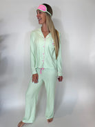PJ Salvage | Pupcation Palm PJ Set | Model | Vagabond | Apparel | Boutique