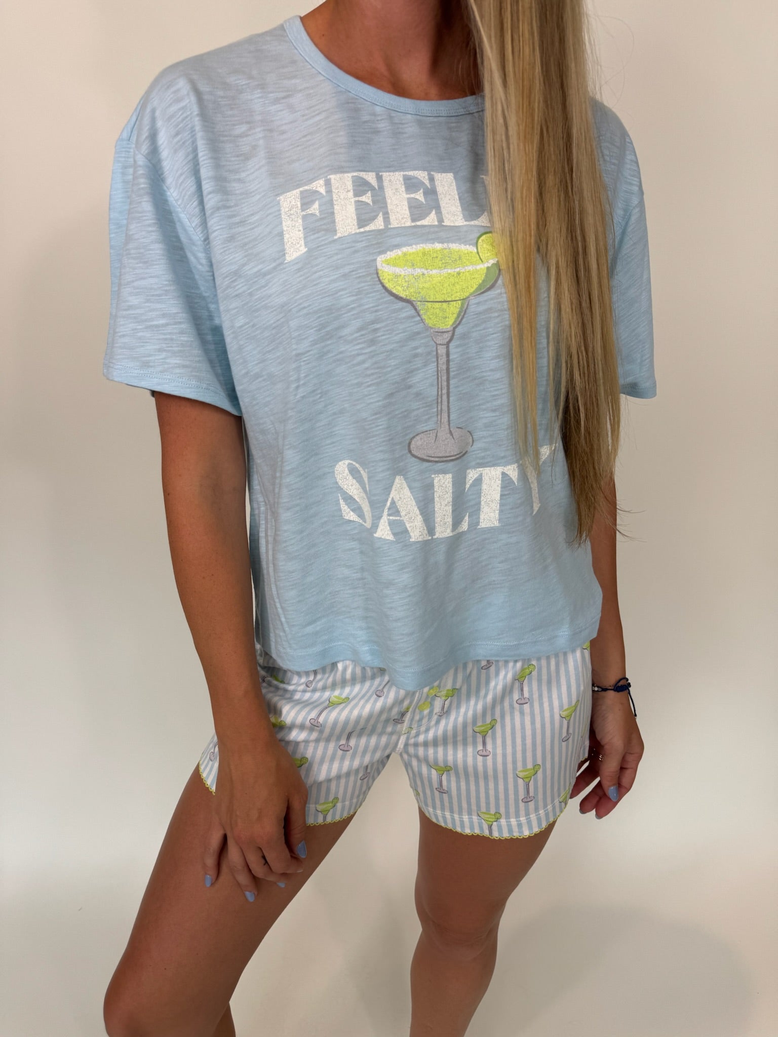 PJ Salvage | S/S Tee Playful Print Feelin Salty | Vagabond | Apparel | Boutique