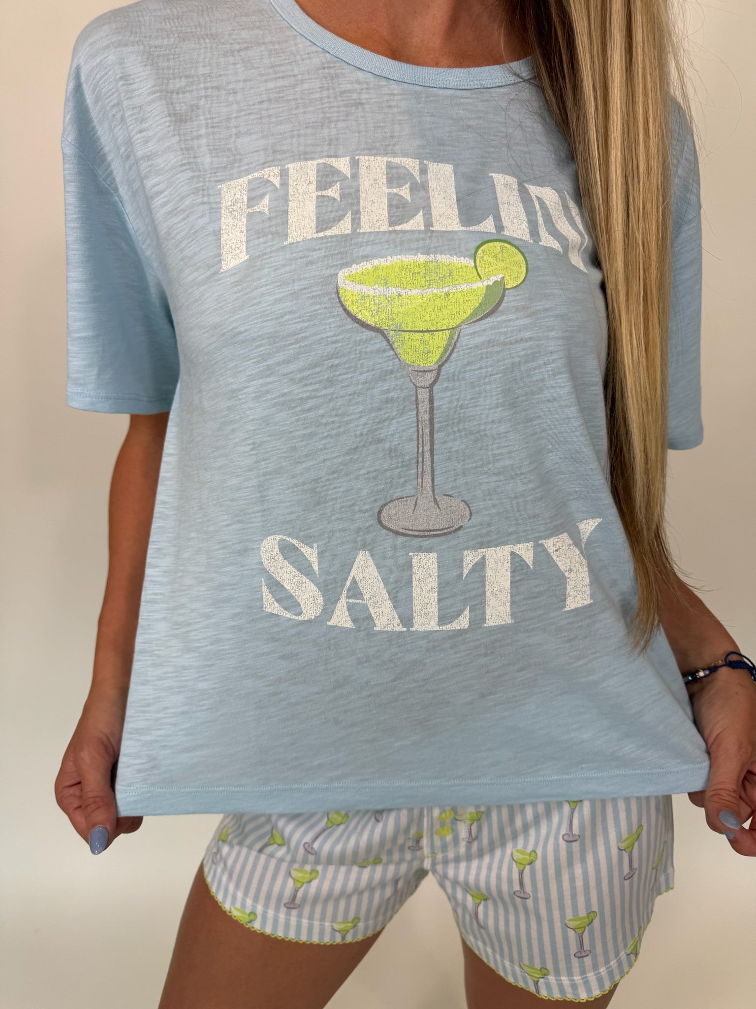PJ Salvage | S/S Tee Playful Print Feelin Salty | Vagabond | Apparel | Boutique