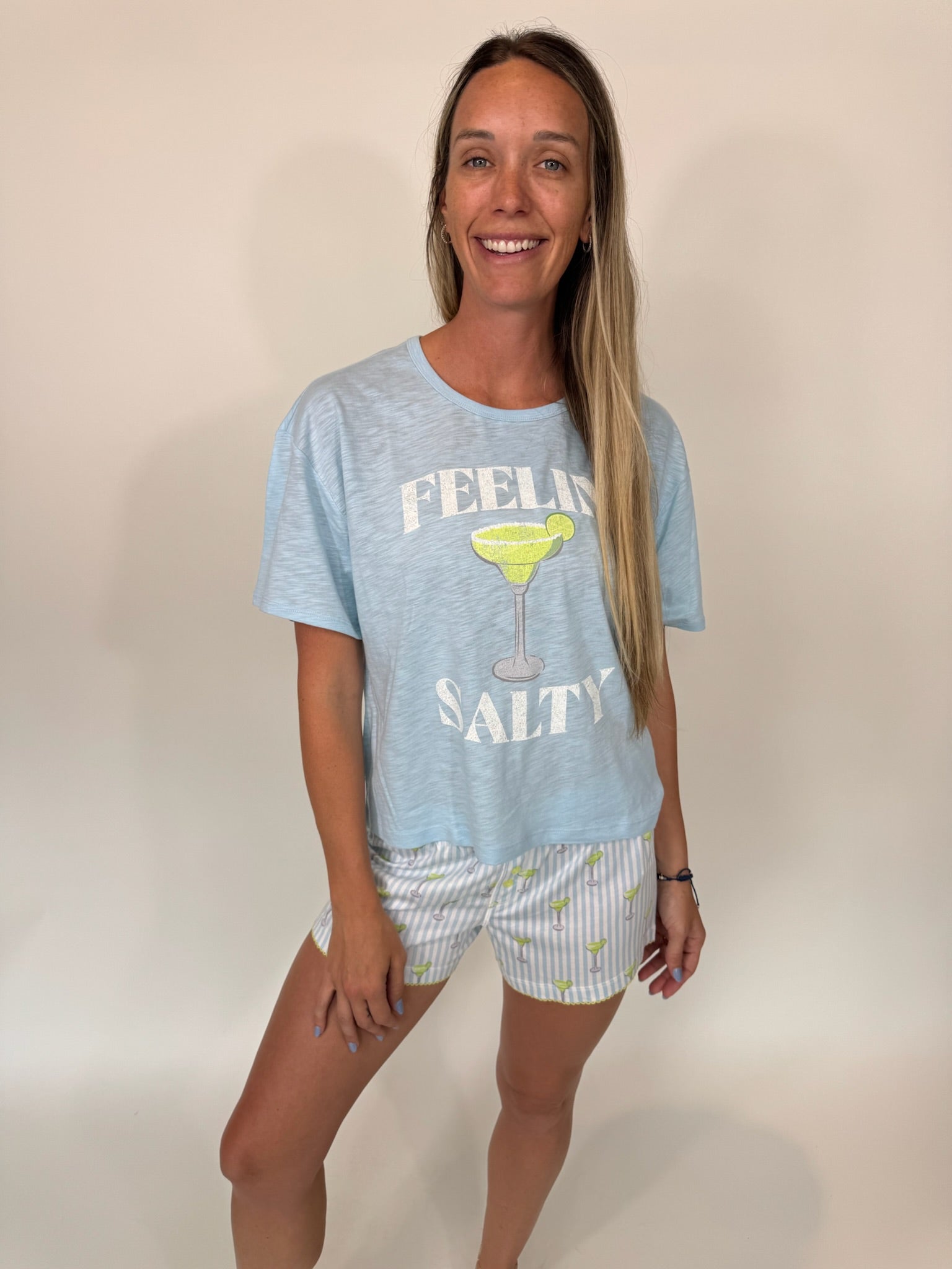 PJ Salvage | S/S Tee Playful Print Feelin Salty | Vagabond | Apparel | Boutique