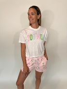 PJ Salvage | S/S Tee Pupcation Palm | Model | Vagabond | Apparel | Boutique