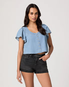 Paige | Hayley Short Black Sandstone | Front | Vagabond | Apparel | Boutique