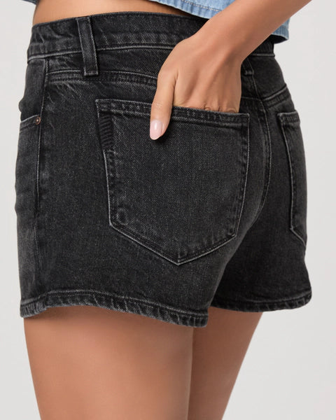 Paige | Hayley Short Black Sandstone | Close | Vagabond | Apparel | Boutique