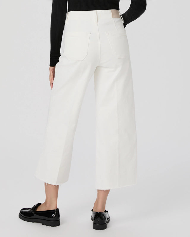 Paige | Anessa 31" Raw Hem Tonal Ecru | Back | Vagabond | Apparel | Boutique