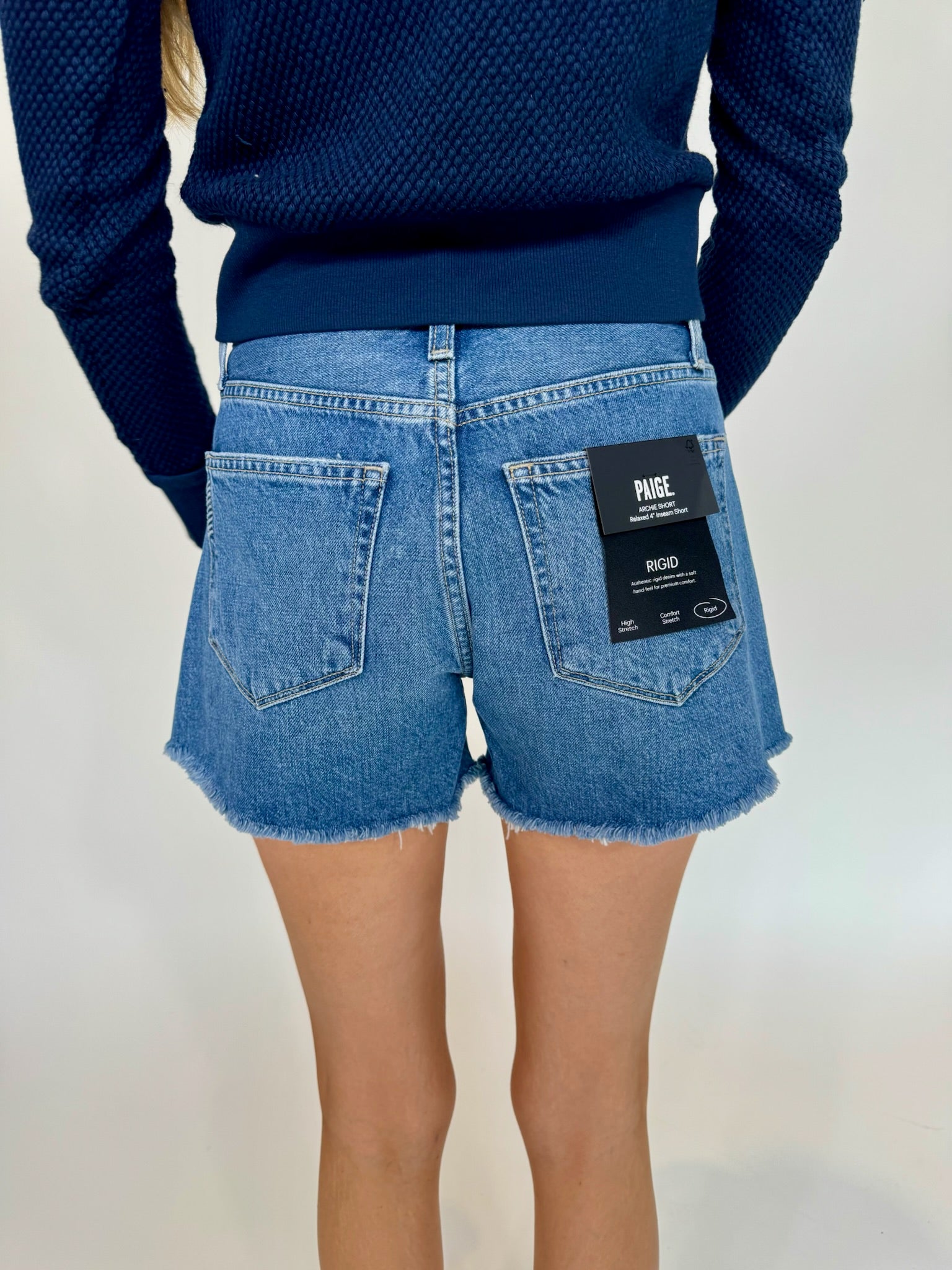 Paige | Archie Short W/ Heavy Frayed Hem | Biarritz | Back | Vagabond | Apparel | Boutique