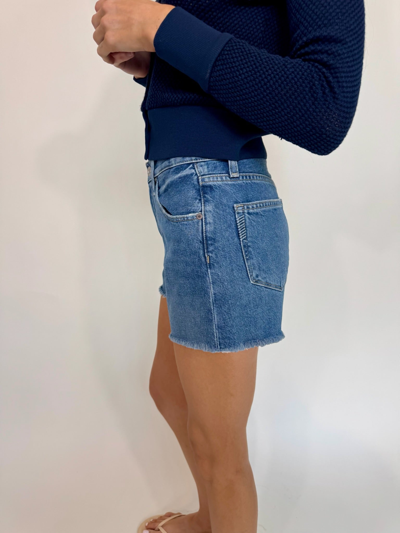 Paige | Archie Short W/ Heavy Frayed Hem | Biarritz | Side | Vagabond | Apparel | Boutique