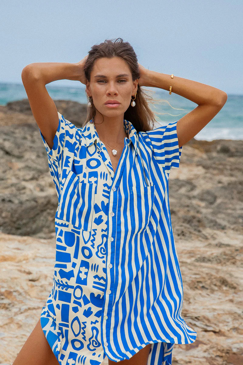 Palm Collective |  Geo Shirt Dress | Vagabond | Apparel | Boutique