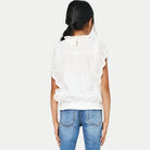 Paperdoll | Eyelet | Ruffle | Top | White | Back | Vagabond | Apparel | Boutique