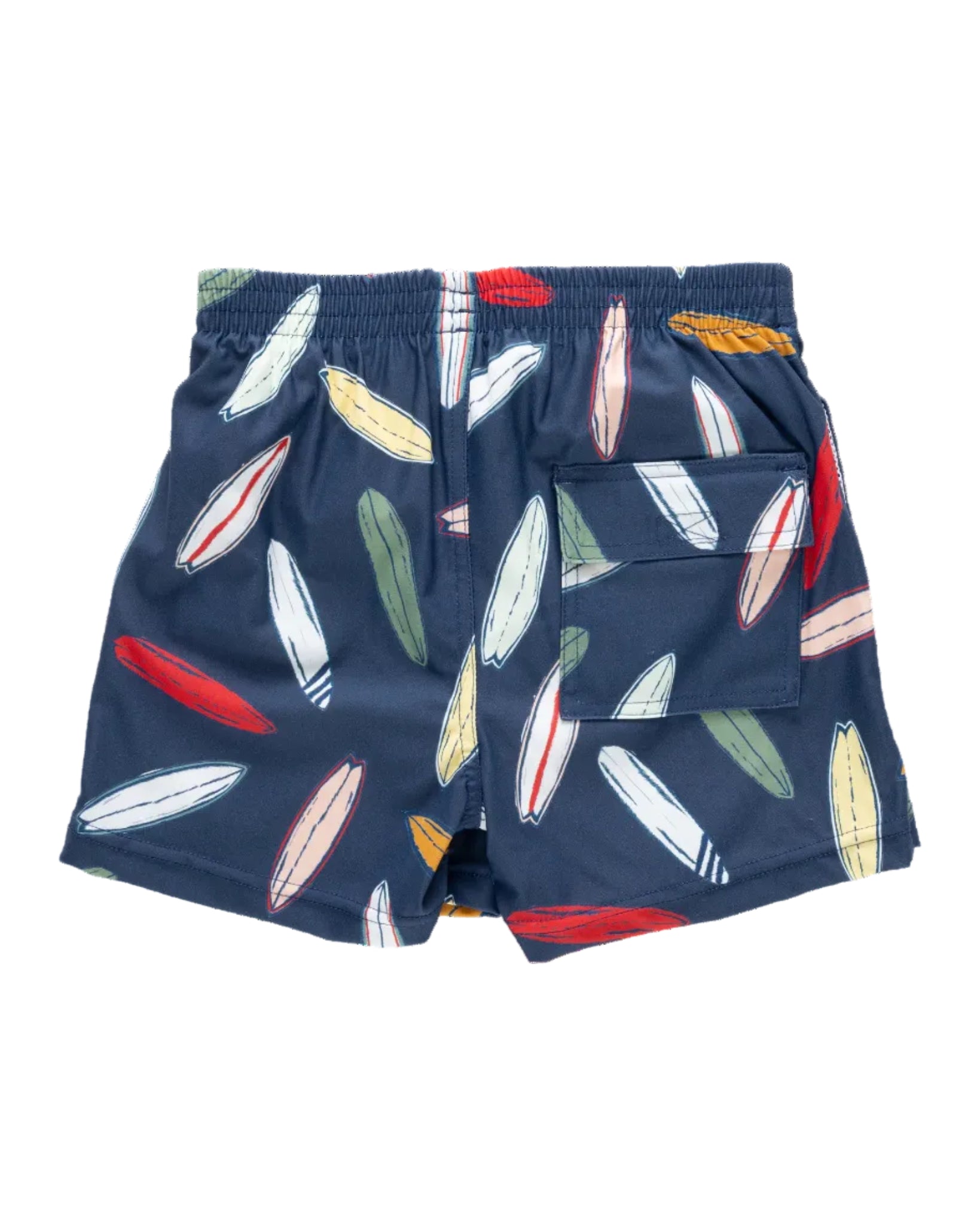 Pink Chicken | Surfboard Swim Trunks | Back | Vagabond | Apparel | Boutique