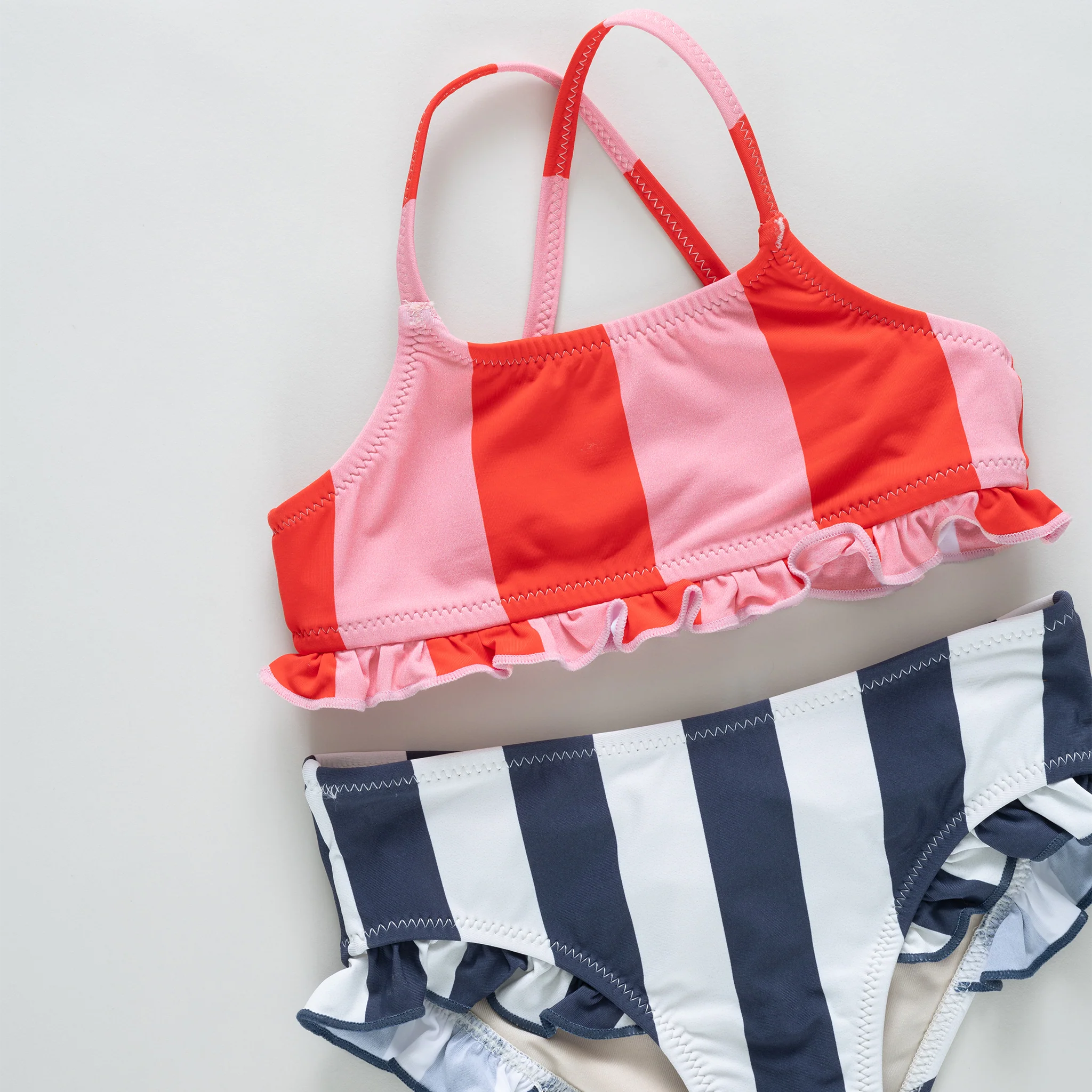 Pink Chicken | Girls Joy Bikini Stripe | Close | Vagabond | Apparel | Boutique