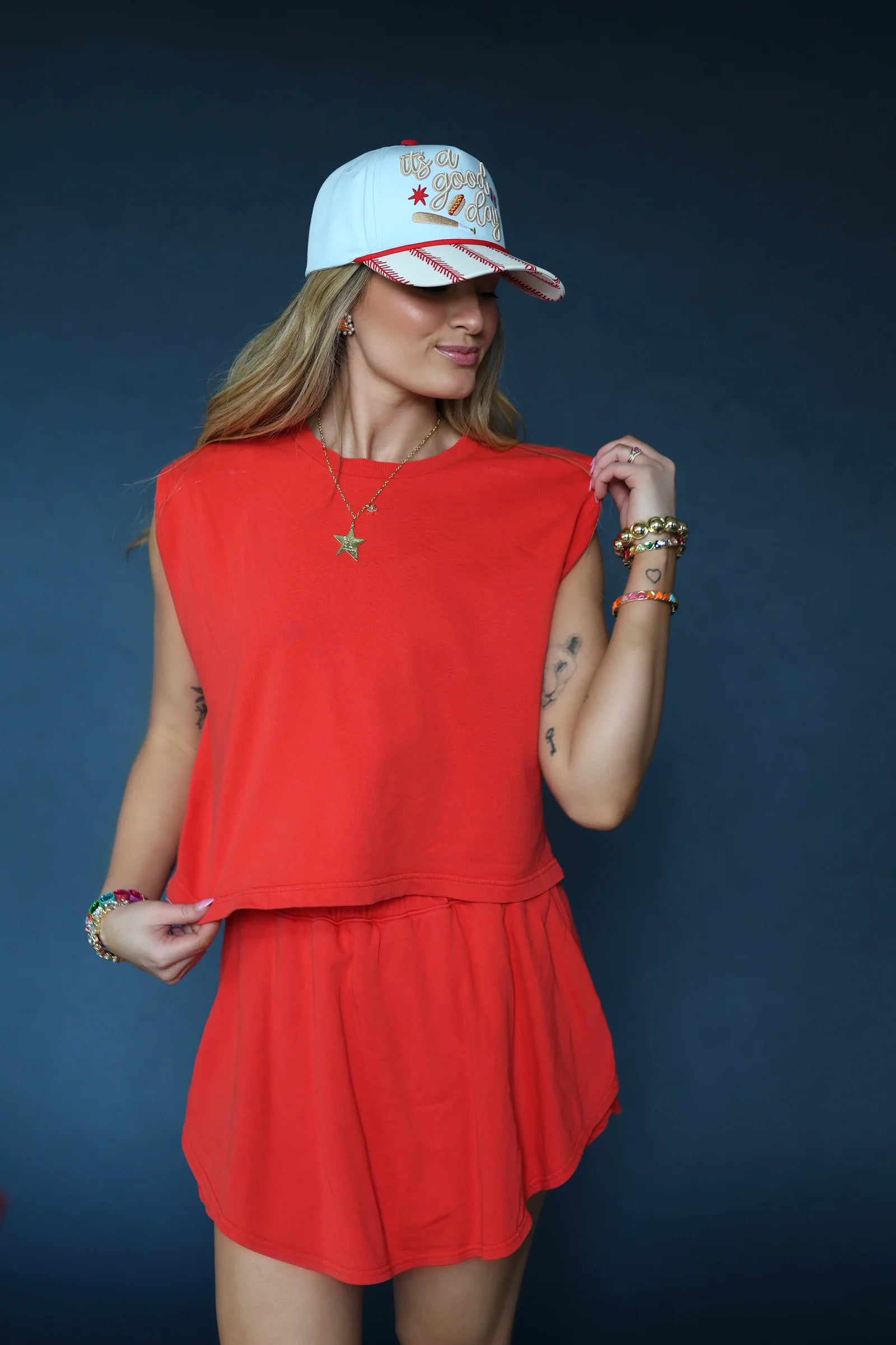 Poppy & Pine | Red Skort | Vagabond | Apparel | Boutique