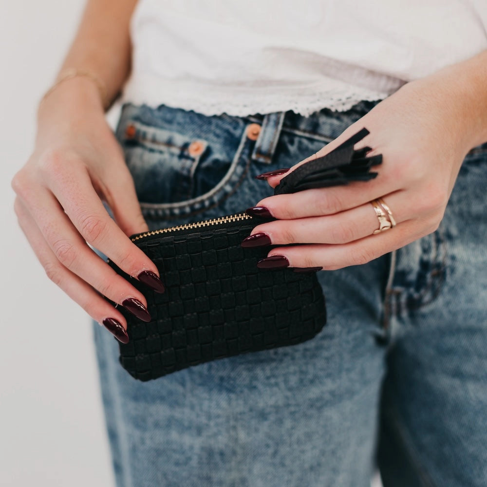 Pretty Simple | Paris Card Wallet | Woven Black | Vagabond | Apparel | Boutique