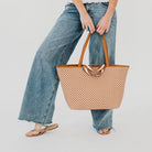 Pretty Simple | Woven Tiffany Organizer Tote Bag | Check Brown | Vagabond | Apparel | Boutique