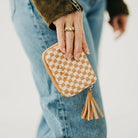 Pretty Simple | Wynona Woven Wallet | Check Tan | Vagabond | Apparel | Boutique