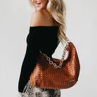 Pretty Simple | Sienna Slouchy Woven Shoulder Bag | Brown | Vagabond | Apparel | Boutique