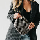 Pretty Simple | Westlyn Woven Bum Bag | Checkered Grey Black | Vagabond | Apparel | Boutique