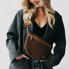 Pretty Simple | Westlyn Woven Bum Bag | Checkered Checkered Coffee | Vagabond | Apparel | Boutique