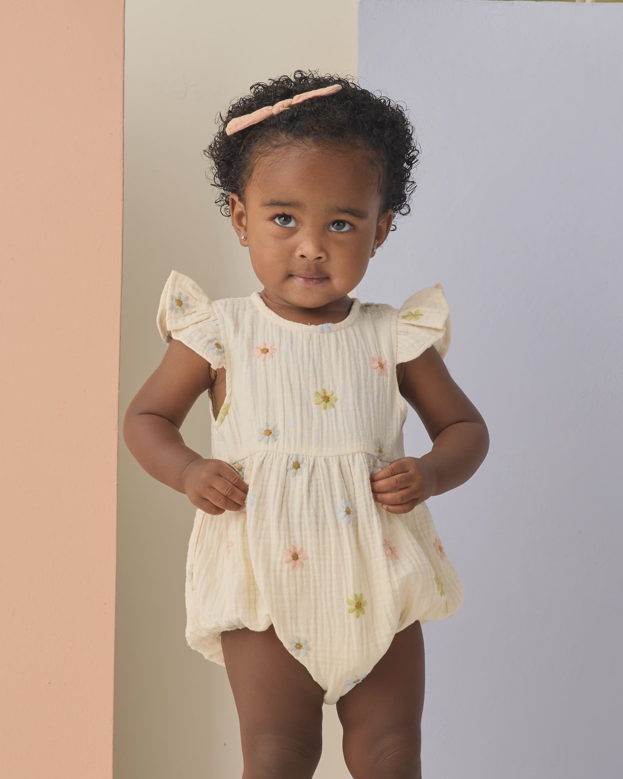 Rylee & Cru | Amelia Romper Embroidered Daisies | Vagabond | Apparel | Boutique