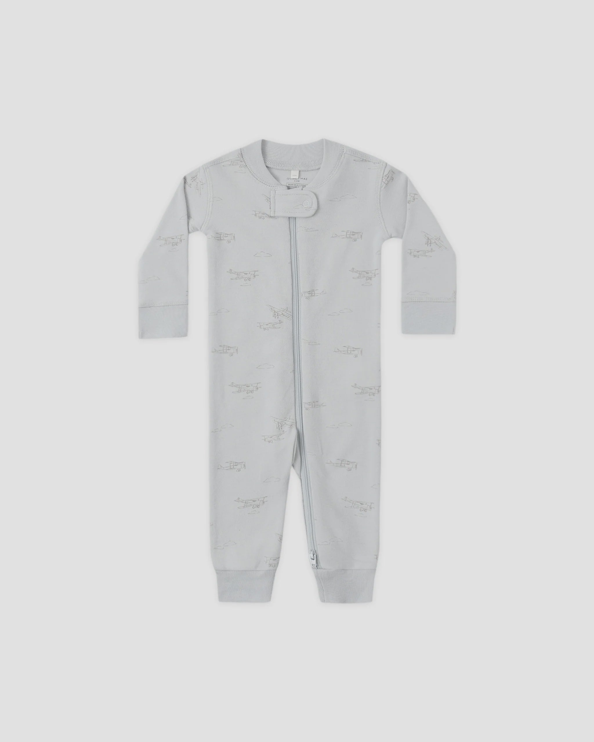 Rylee & Cru Zip Long Sleeve Sleeper Airplane