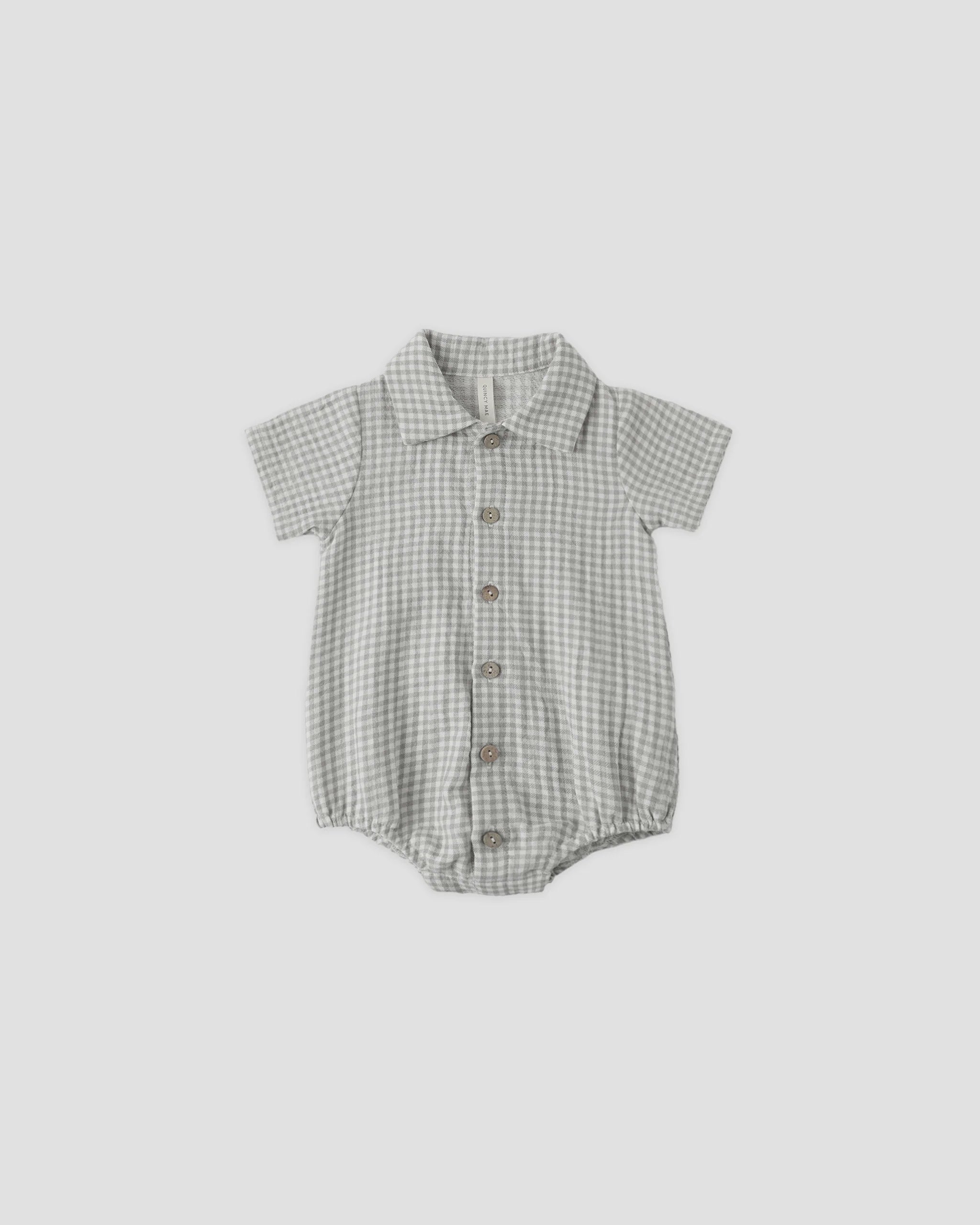 Rylee & Cru Matteo Romper Sage Gingham