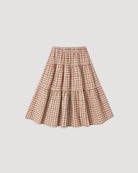 Rylee & Cru | Tiered Midi Skirt Poppy Gingham | Stock | Vagabond | Apparel | Boutique