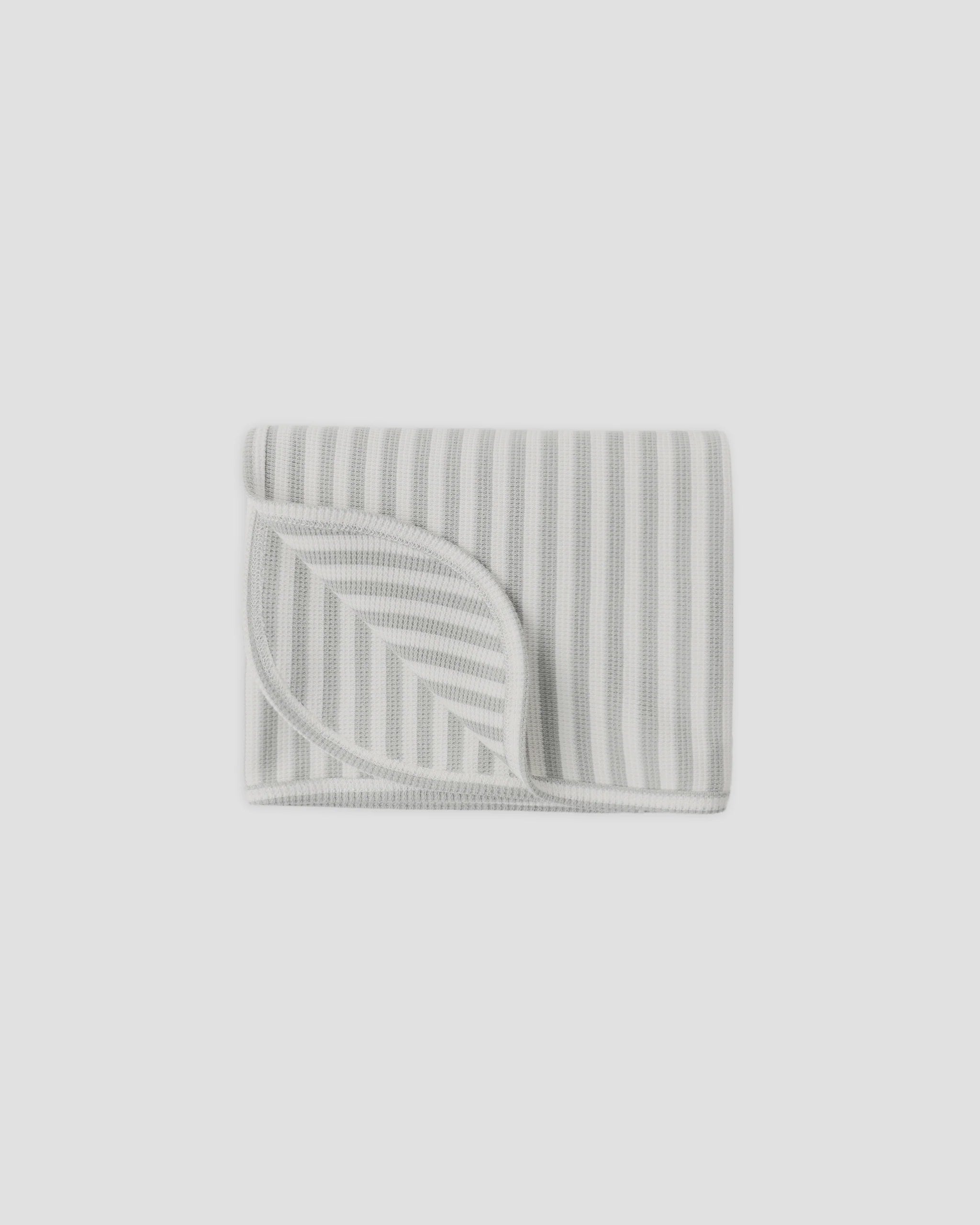 Rylee & Cru Waffle Baby Blanket Sage Stripe