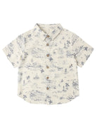Rylee & Cru | Collared Short Sleeve Shirt Ocean Toile | Vagabond | Apparel | Boutique