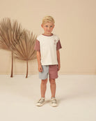 Rylee & Cru Mahalo Contrast Short Sleeve Tee