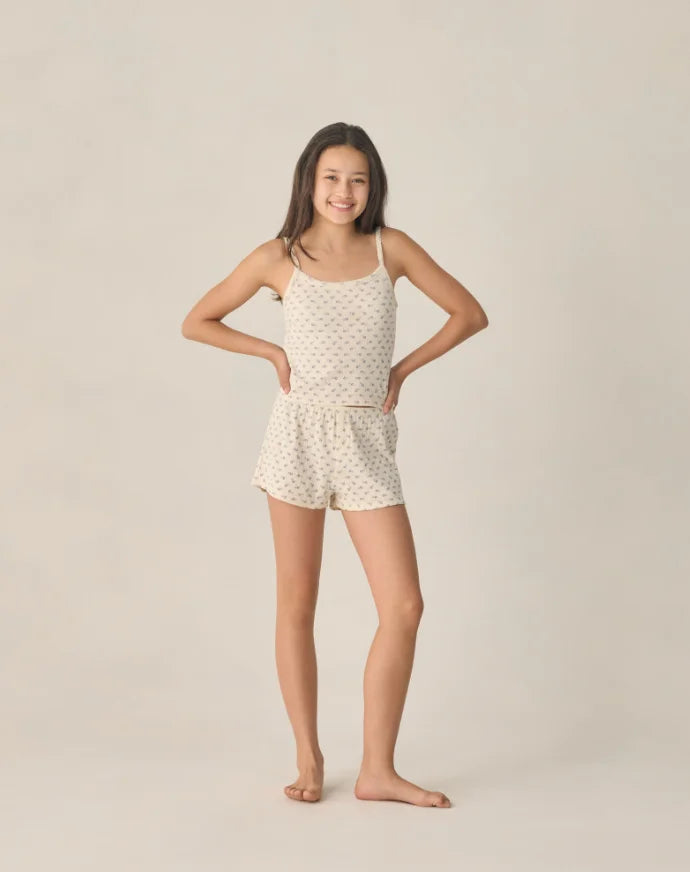 Rylee & Cru | Pointelle Lounge Set Blue Ditsy | Vagabond | Apparel | Boutique