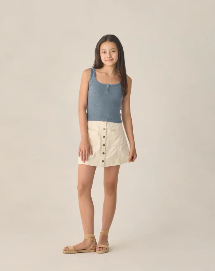 Rylee & Cru | Ribbed Tank | Heathered Marine | Vagabond | Apparel | Boutique