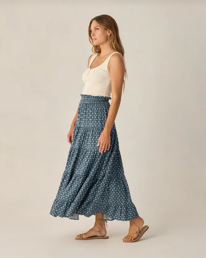 Rylee & Cru | Women Ruffle Tiered Maxi Skirt Ditsy | Skirt | Vagabond | Apparel | Boutique