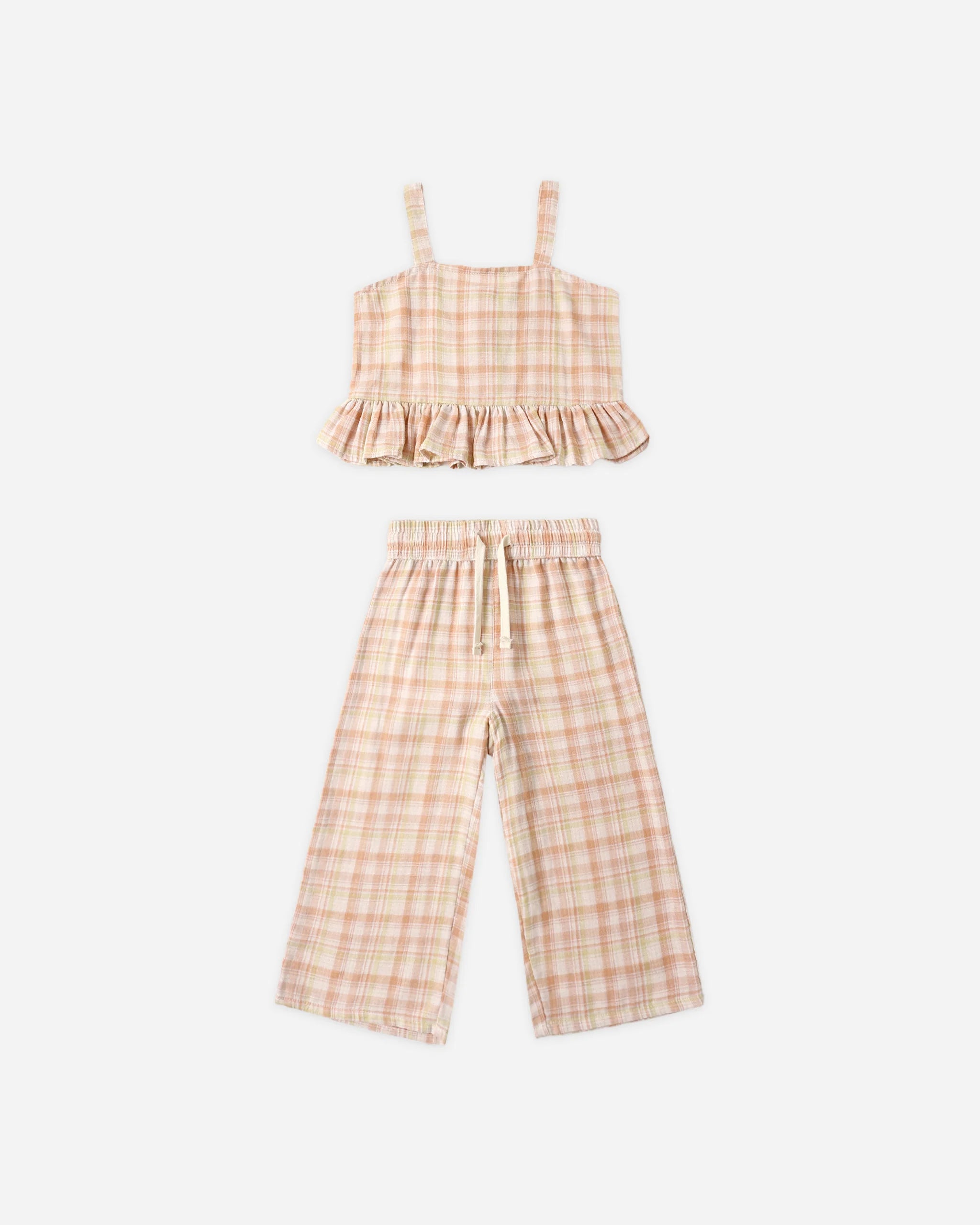 Rylee & Cru | Kayli Set Summer Plaid | Stock | Back | Vagabond | Apparel | Boutique