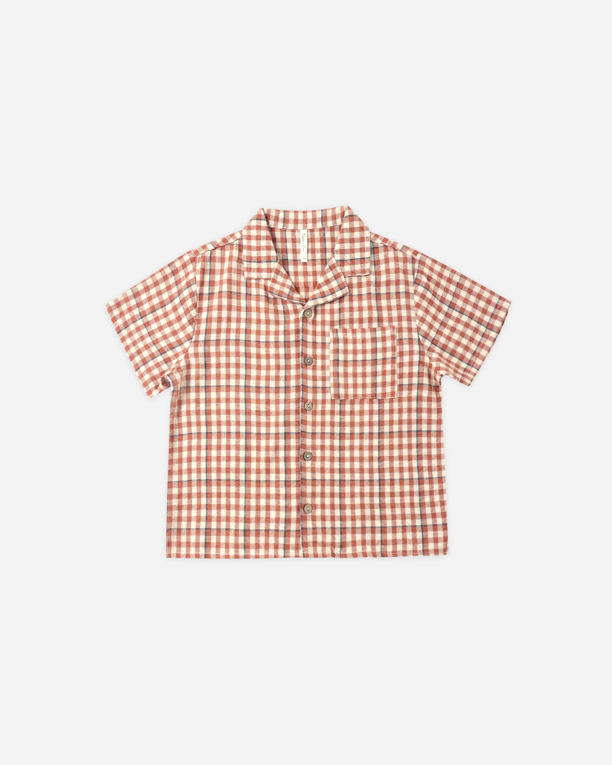 Rylee & Cru | Lapel Collar Shirt Poppy Gingham | Stock | Vagabond | Apparel | Boutique