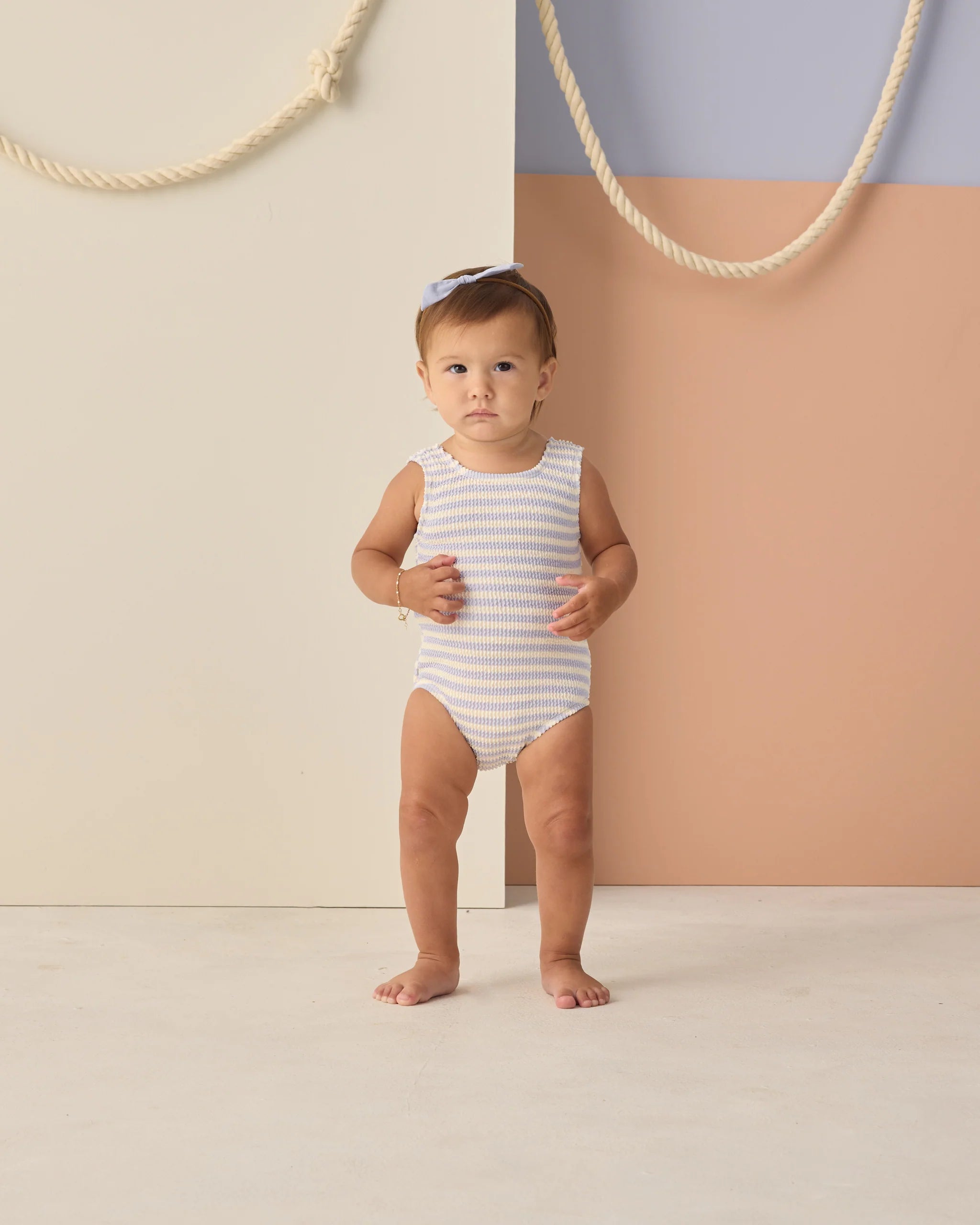 Rylee & Cru | Moxie One Piece Periwinkle Stripe | Vagabond | Apparel | Boutique