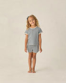 Rylee & Cru | Pointelle Shorts Navy Stripe | Model | Vagabond | Apparel | Boutique