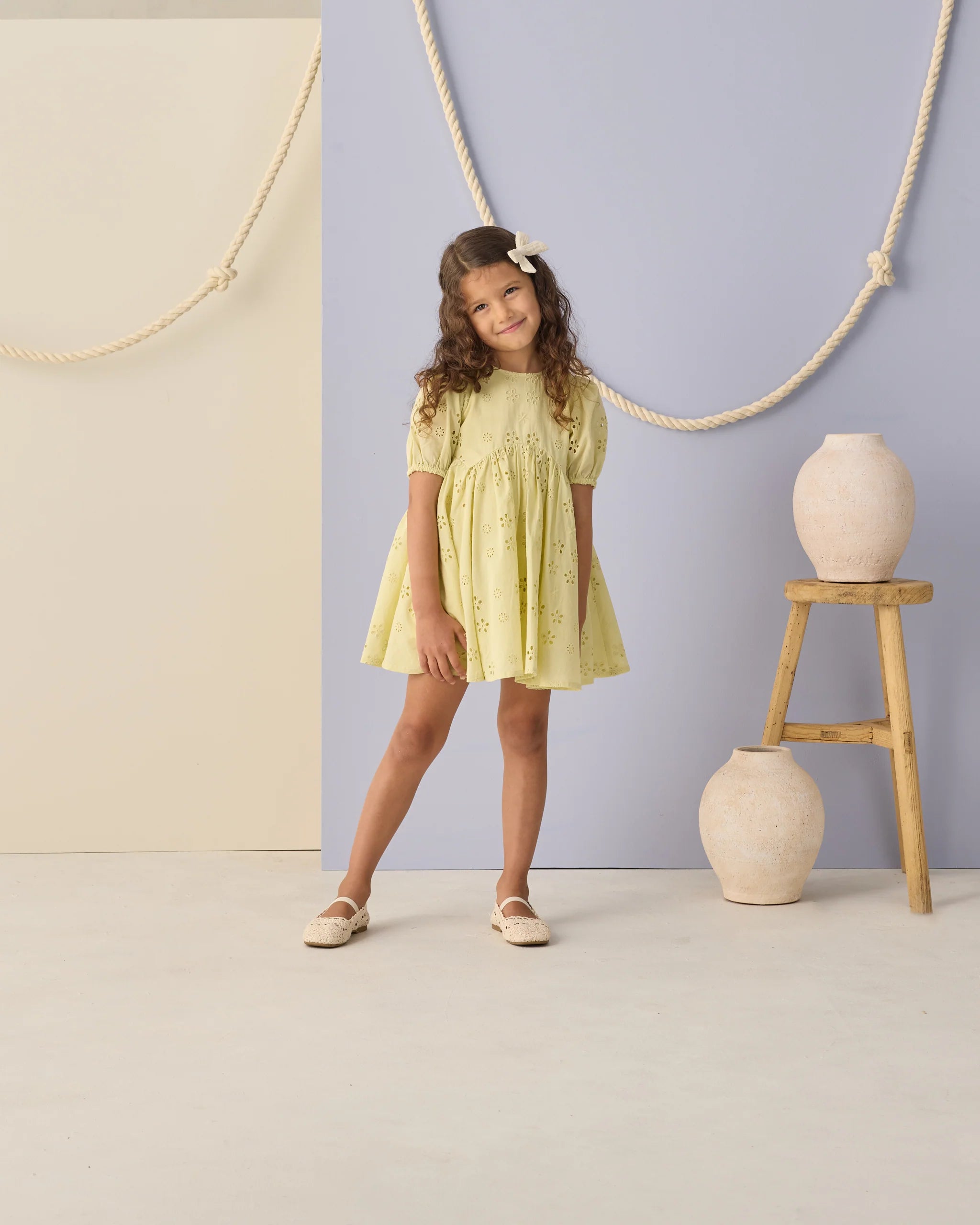 Rylee & Cru | Rose Dress Citron | Model | Vagabond | Apparel | Boutique