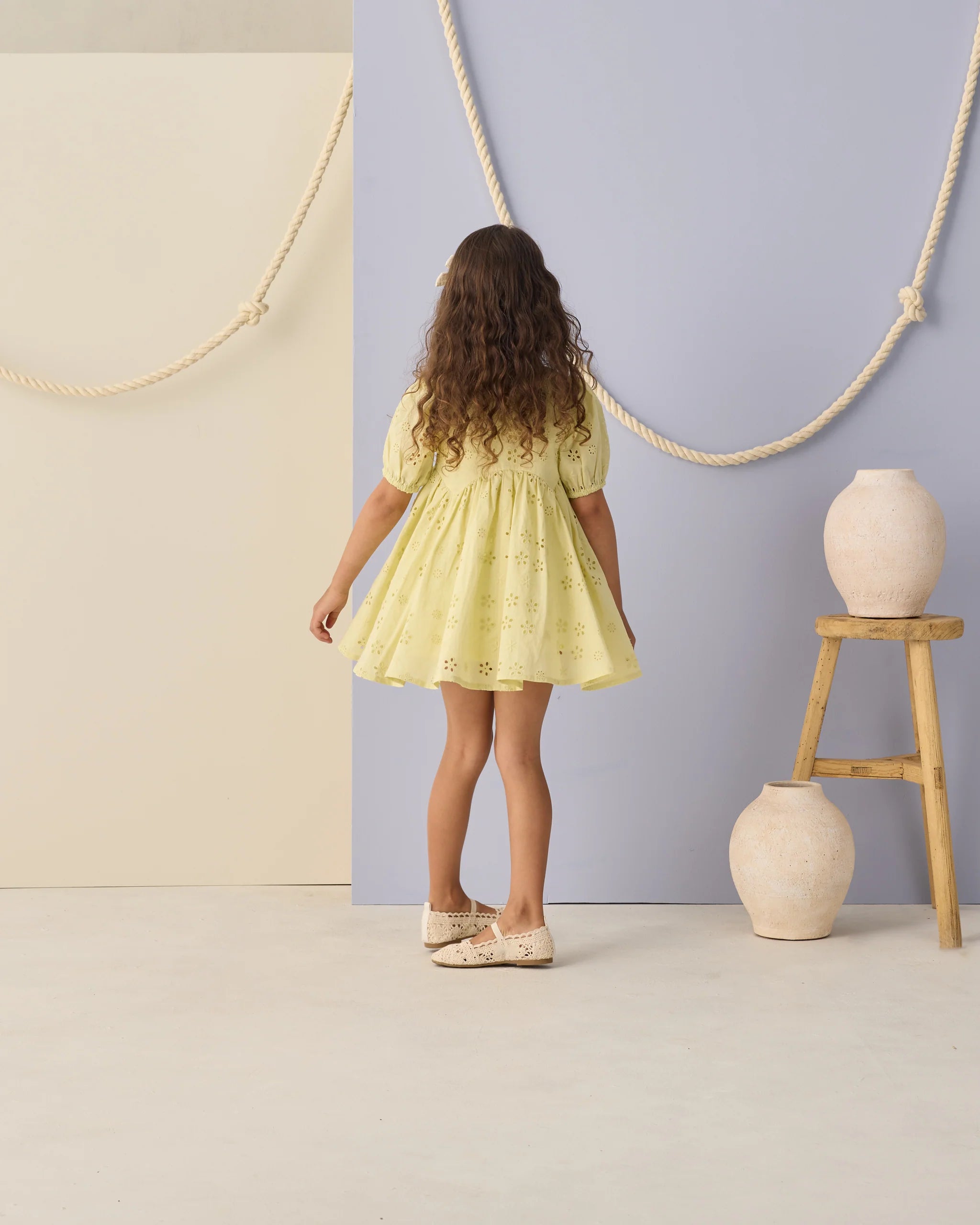 Rylee & Cru | Rose Dress Citron | Back | Vagabond | Apparel | Boutique