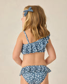 Rylee & Cru |  Skirted Bikini Navy Floral | Back | Vagabond | Apparel | Boutique