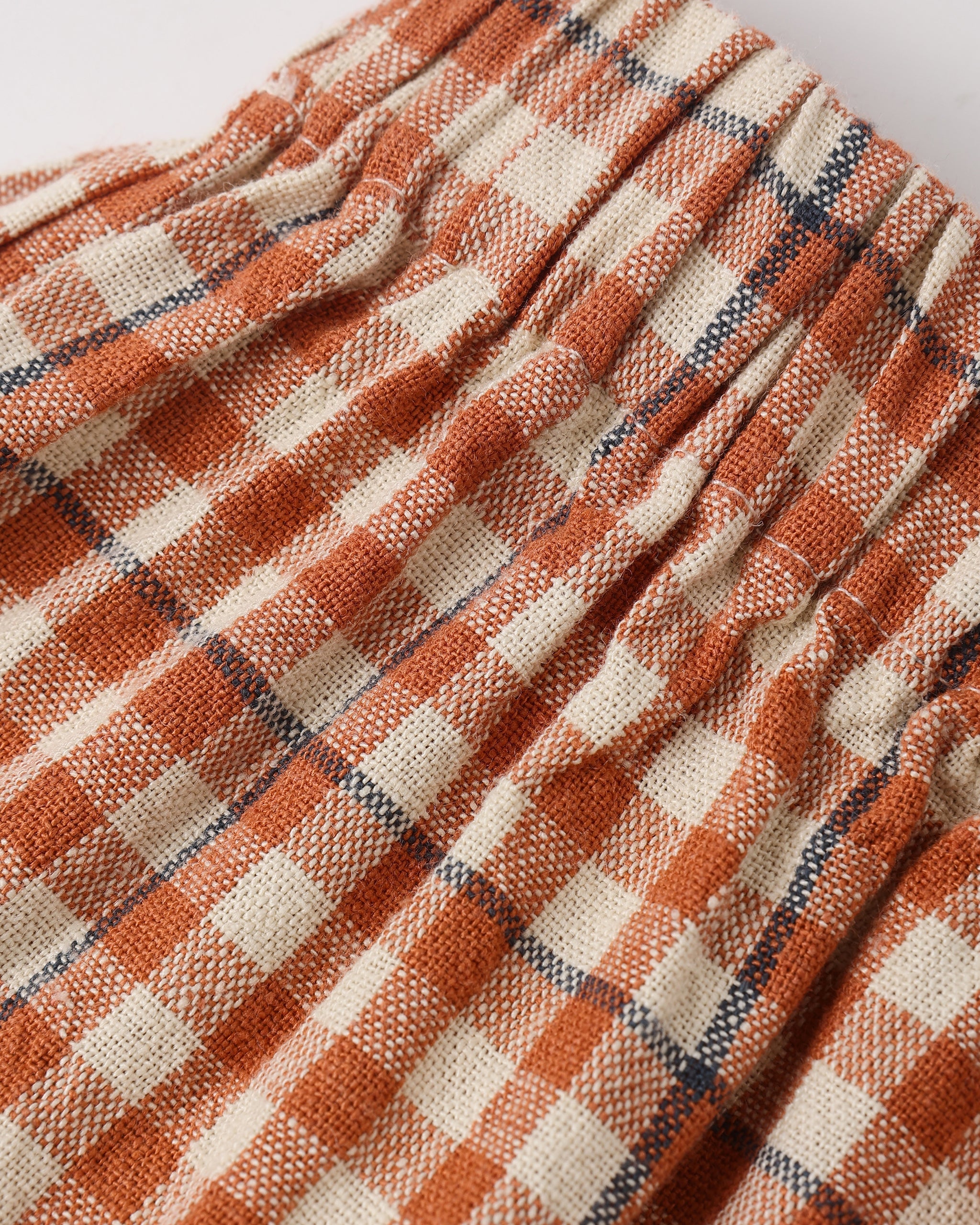 Rylee & Cru Tiered Midi Skirt Poppy Gingham