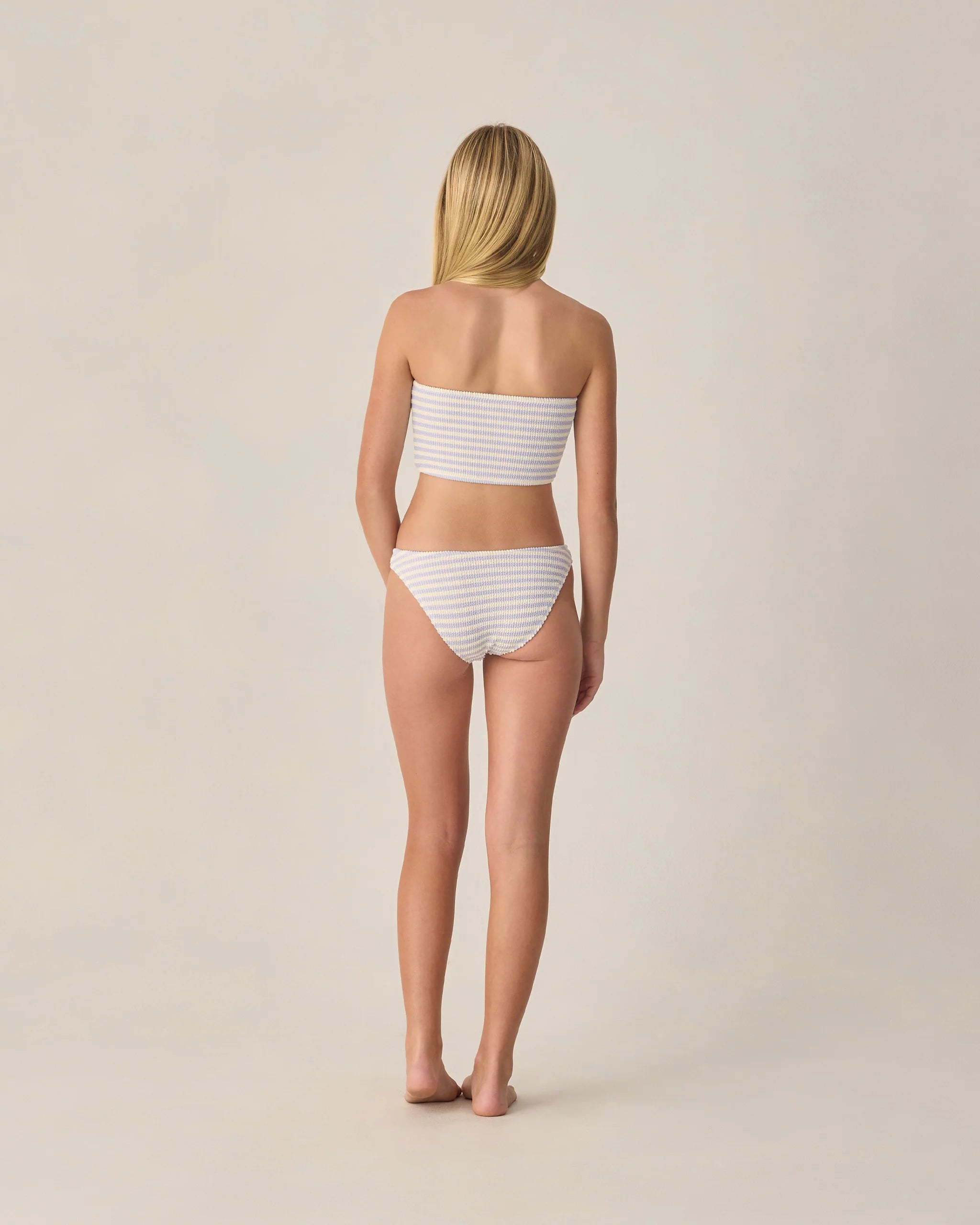 Rylee & Cru | Tube Top Bikini Periwinkle Stripe | Back | Vagabond | Apparel | Boutique