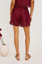 Rails | Jenner Embroidered Short | Back | Vagabond | Apparel | Boutique