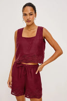Rails | Jenner Embroidered Short | Model | Vagabond | Apparel | Boutique