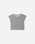 Rylee & Cru | Pointelle Tee Navy Stripe | Stock | Vagabond | Apparel | Boutique