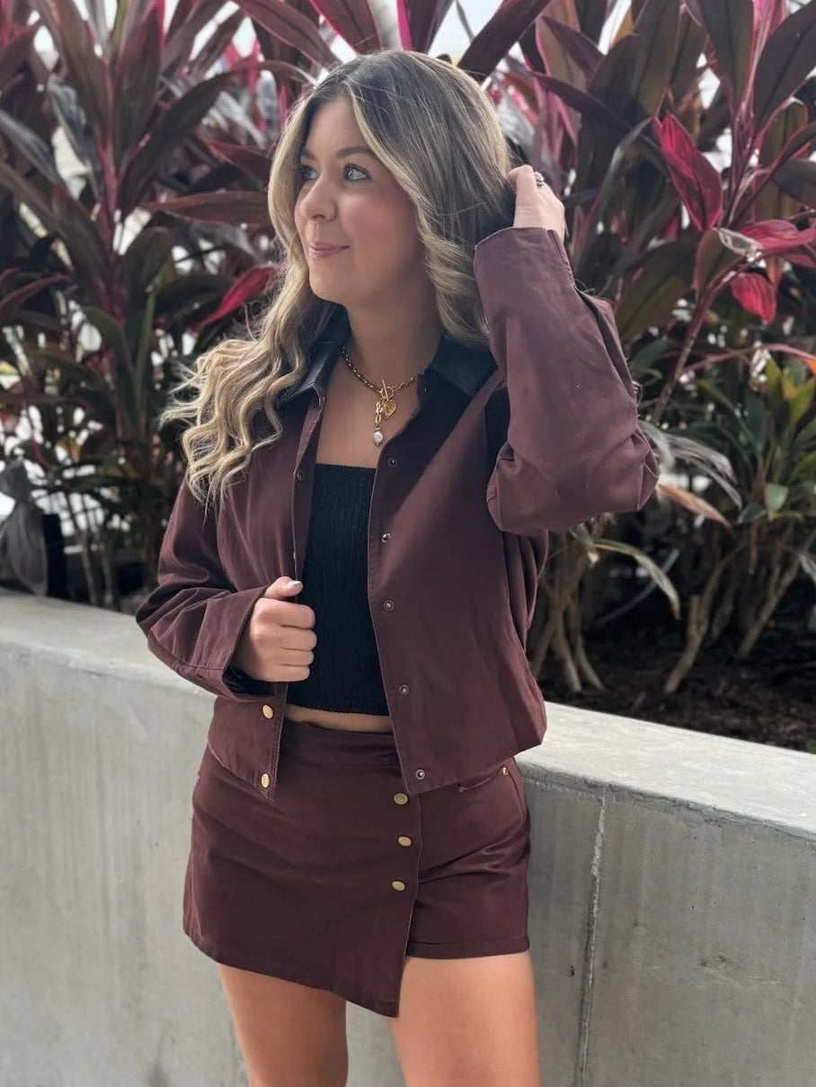 Reset | Carly | Skort | Brown | Vagabond | Apparel | Boutique