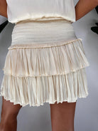 Reset | Silky Amore Skirt | Back | Cream | Vagabond | Apparel | Boutique