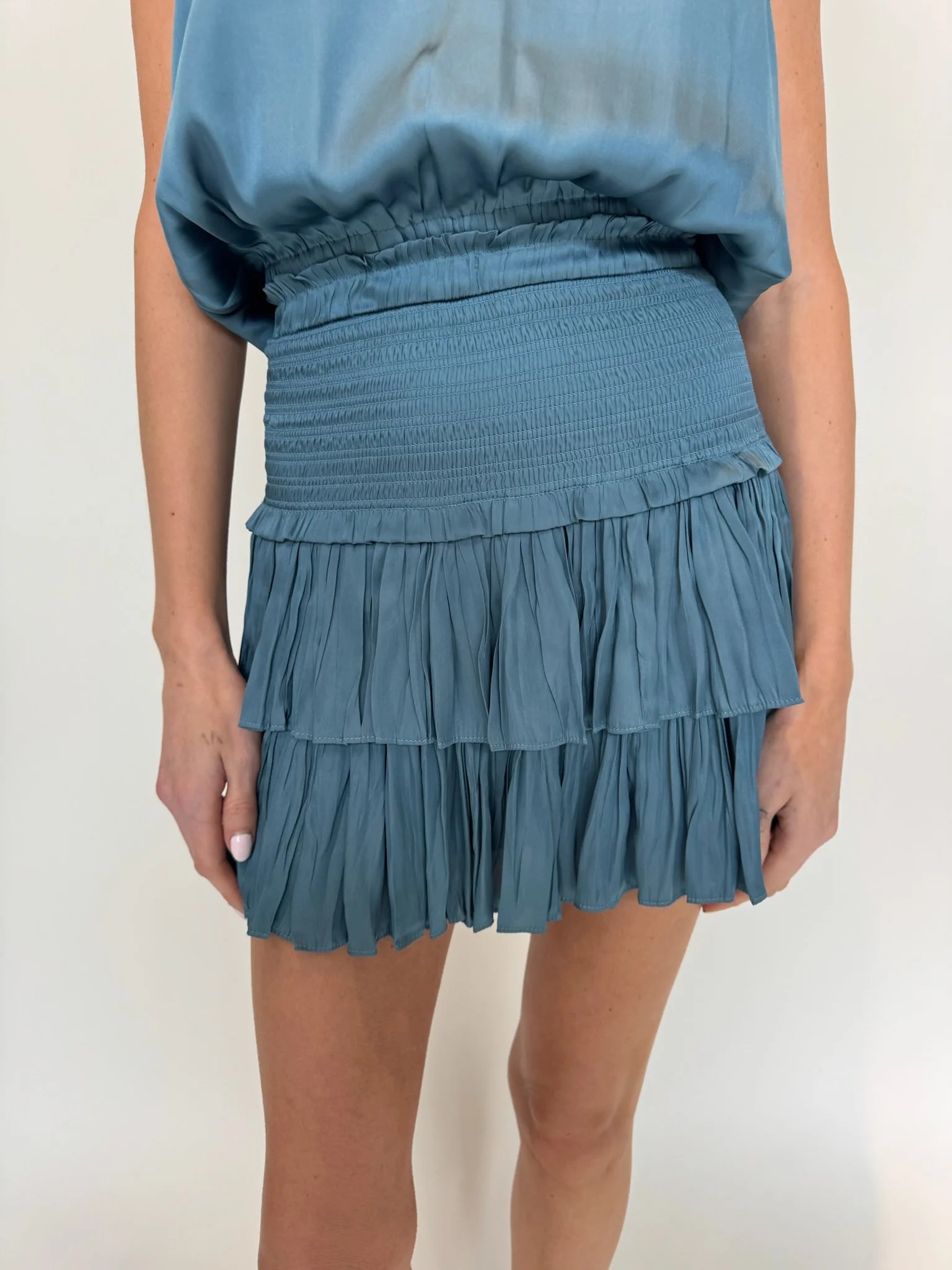 Reset | Silky Amore Skirt | Dark Teal | Vagabond | Apparel | Boutique
