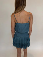 Reset | Silky Amore Top | Back | Dark Teal | Vagabond | Apparel | Boutique